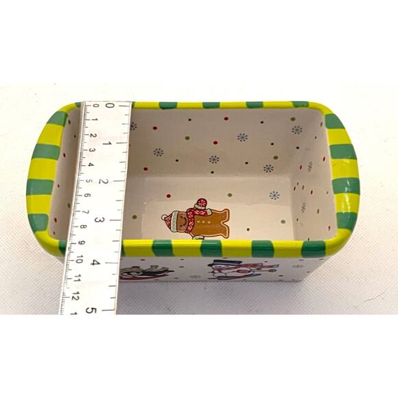 LOAF BAKING DISH-TEMP-TATIONS-Ceramic-Snowman-Penguin-Bird-Holiday Theme-Small - Picture 8 of 9